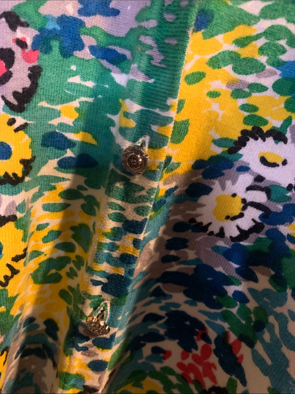 Cute Floral Ruched Sleeved Cardigan XL - Picture 5 of 5